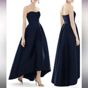 Alfred Sung Strapless High/Low Ballgown